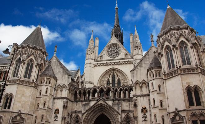 View of the Royal Courts of Justice, London