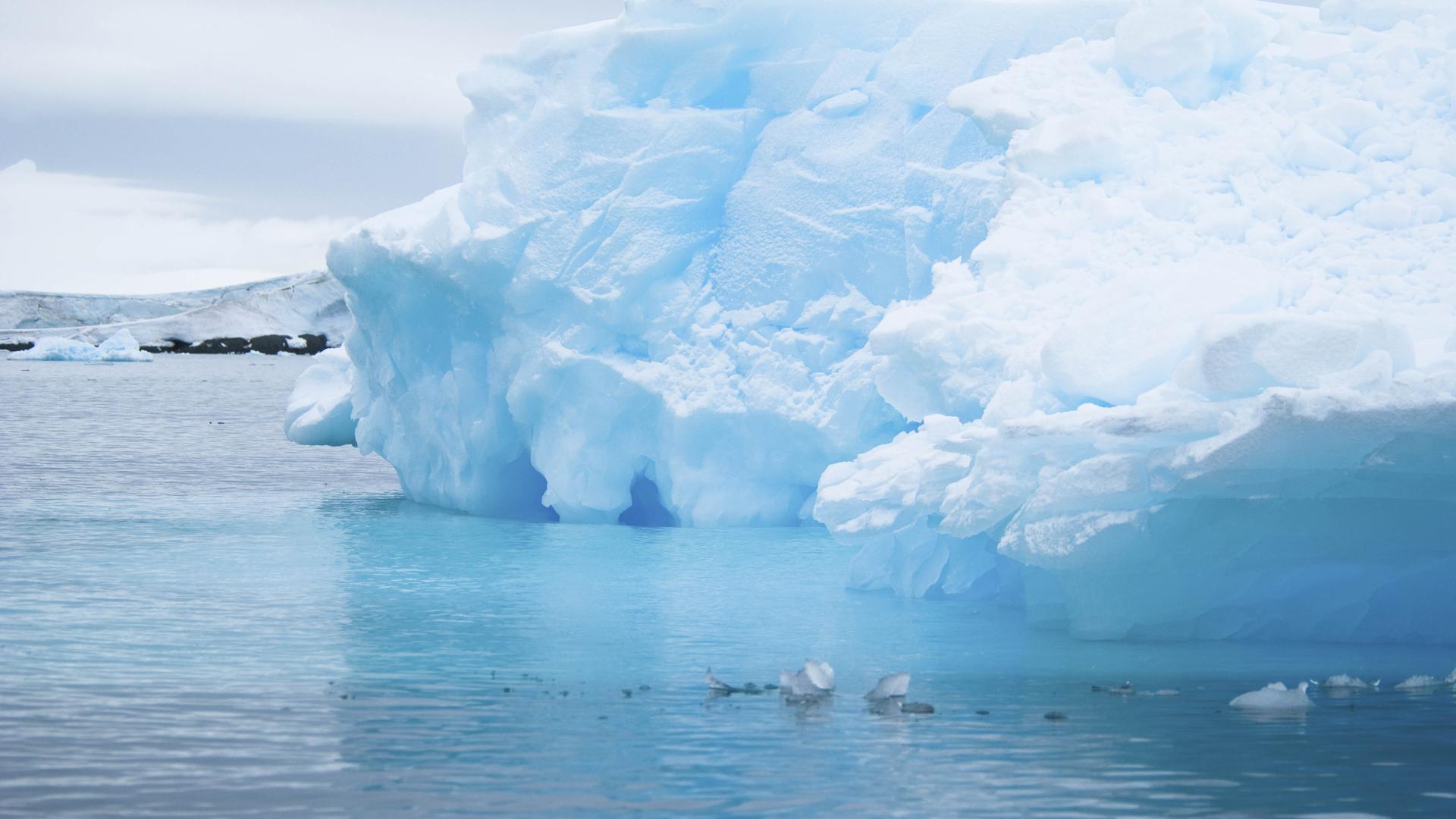 Blue ice in Antarctica 
