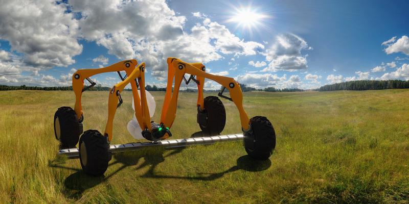 Weeding robot prototype in field
